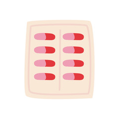 Medical pills flat style icon vector design
