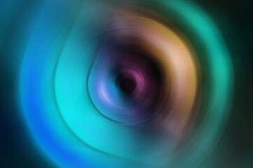 Abstract colorful background, with crossing circles and ovals. Light motion illustration.
