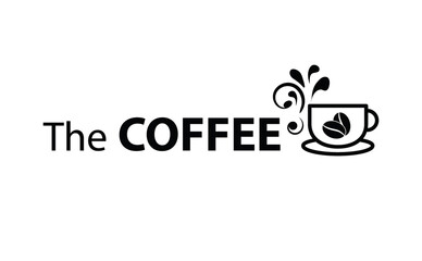 the coffee logo, coffee shop.  cafeteria poster, logotype cafe emblem vector