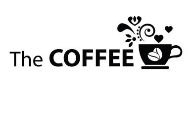 the coffee logo, coffee shop.  cafeteria poster, logotype cafe emblem vector