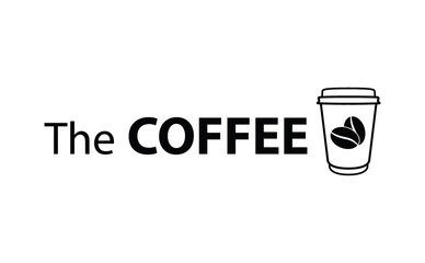 the coffee logo, coffee shop.  cafeteria poster, logotype cafe emblem vector