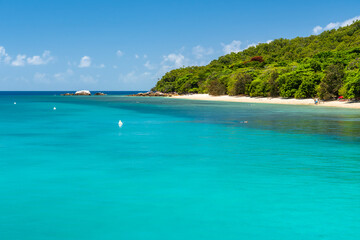 Fitzroy tropical Island beach in a sunny day