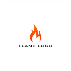 Fire flame logo illustration template