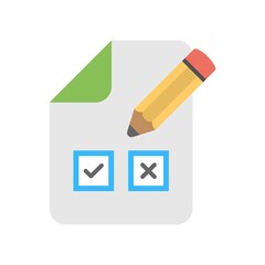 Voting decision icon illustration. Election vote choice symbol.