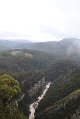 Views of Mountains and Lake in Tasmania, Australia