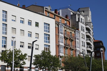 Urban view in the town of Bilbao