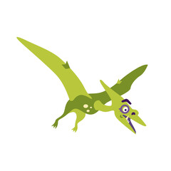 Cartoon flat vector illustration. Cute dinosaur illustration. Animal. Dinosaur baby print.