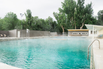 Outdoor open pool of a geothermal hot springs