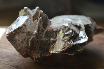 mica mineral stone isolated collection 