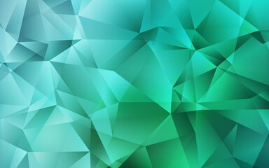 Fototapeta na wymiar Light Green vector gradient triangles pattern. Modern abstract illustration with triangles. Brand new style for your business design.