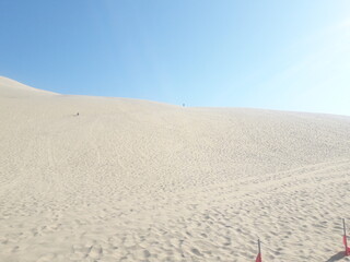 Huacachina Peru desert oasis and sand dunes 2019