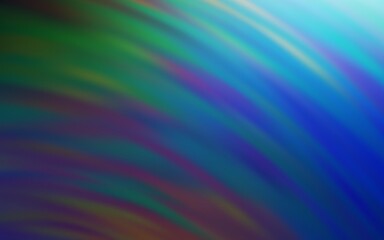 Dark Blue, Green vector texture with curved lines. A circumflex abstract illustration with gradient. Brand new design for your ads, poster, banner.