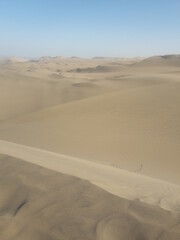 Huacachina Peru desert oasis and sand dunes 2019