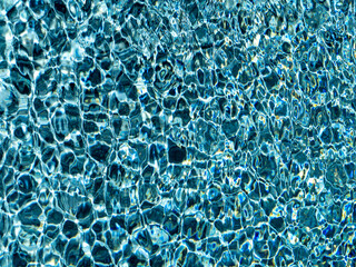 Vibrant color pool with ripples