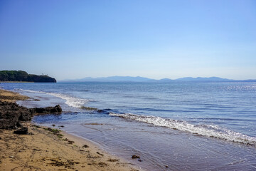 Fototapeta na wymiar Seascape with a view of Shamora beach