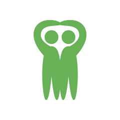 Avatars persons friends holding hands flat style icon vector design