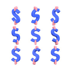 Dollar 3D icon