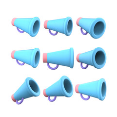 Hand speaker 3D icon