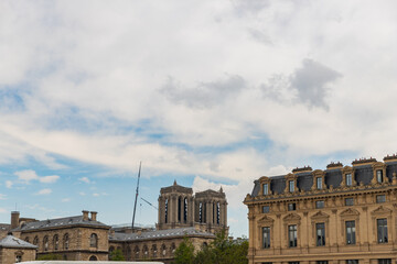 Fototapeta premium Paris, France, Notre Dame de Paris after fire