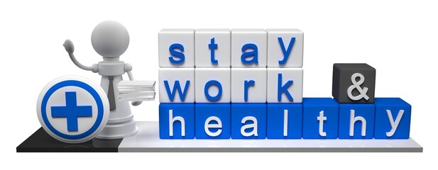 stay work and healthy cubes with chess figure