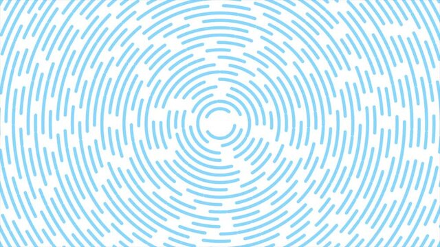 Light blue circular lines abstract retro motion background. Seamless looping. Video animation Ultra HD 4K 3840x2160