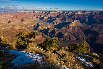 View from the south rim  of the Grand Canyon National Park in Arizona