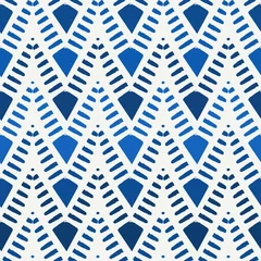 Door stickers Ethnic style Ethnic seamless pattern. Freehand horizontal zigzag chevron stripes print. Boho chic, indigenous, tribal background
