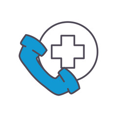 phone with cross line and fill style icon vector design