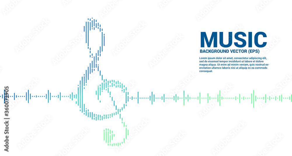 Poster sol key note icon sound wave music equalizer background. background for event concert and music fest