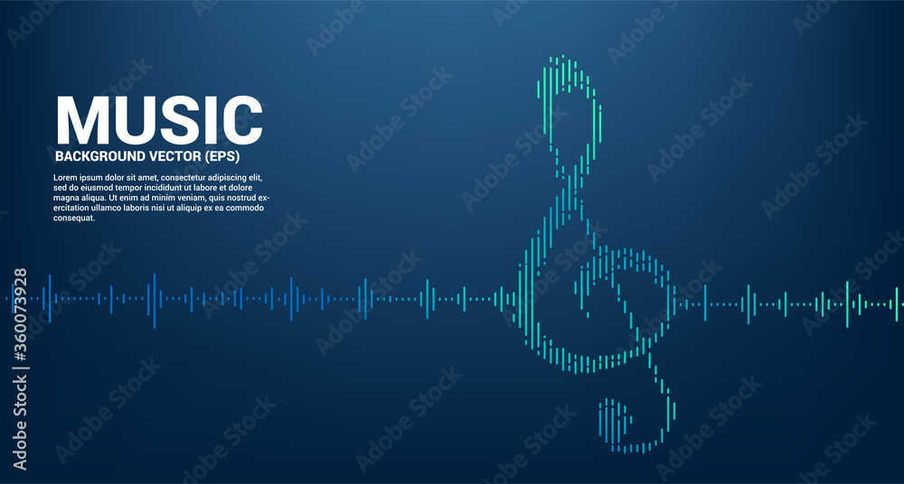 Aufkleber sol key note icon sound wave music equalizer background. background for event concert and music fest