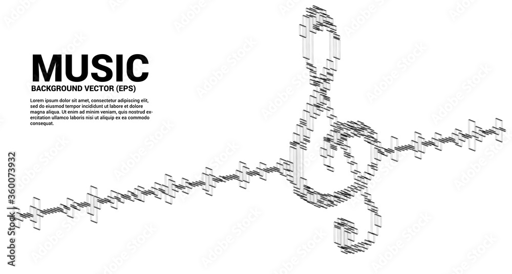 Poster sol key note icon sound wave music equalizer background. background for event concert and music fest