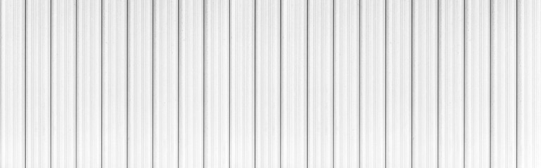 Panorama of White Corrugated metal background and texture surface or galvanize steel