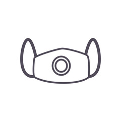 mask line style icon vector design