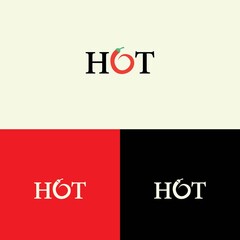 Hot chili logo vector icon design