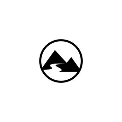 Mountain logo template icon design