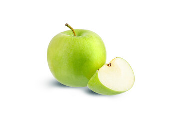 Green apples isolated on white
