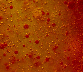 water drops on red background