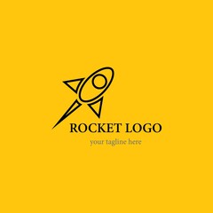 Rocket logo template vector icon design