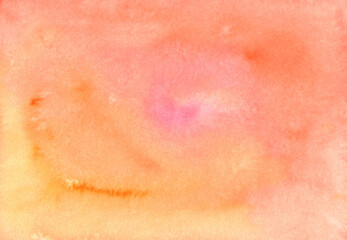 Watercolor illustration abstract background in yellow orange and pink