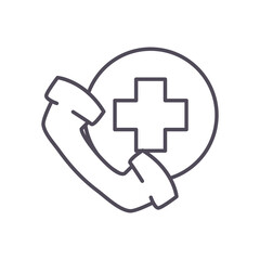 phone with cross line style icon vector design