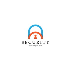 Security logo template vector icon design