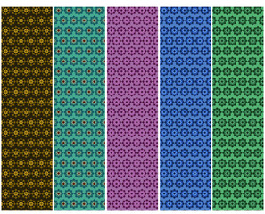 Islamic Background, Set of 5 Colors. Islamic Vector Design. 