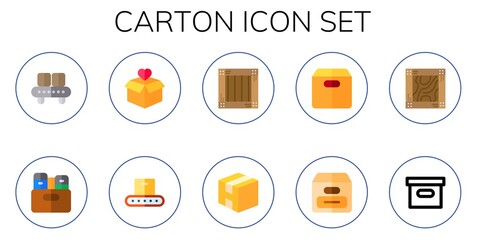 Modern Simple Set of carton Vector flat Icons
