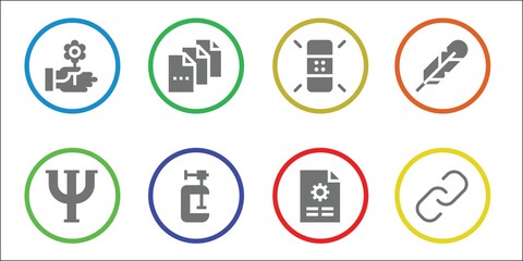 Modern Simple Set of clip Vector filled Icons