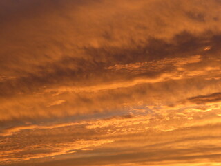 Naklejka na ściany i meble Red sky at sunset on a summer evening