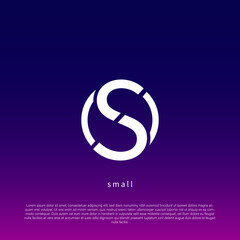 design logo.S initial small size logo