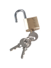 padlock and keys