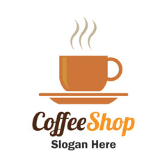 coffee shop logos label badge with text space for your slogan / tagline,  vector illustration