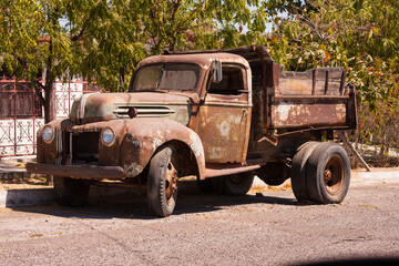 June 24, 2020, La Paz Mexico, old truck that lived better years today is proof of the passage of...