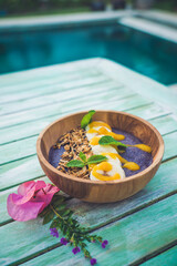 Smoothie bowl on the table